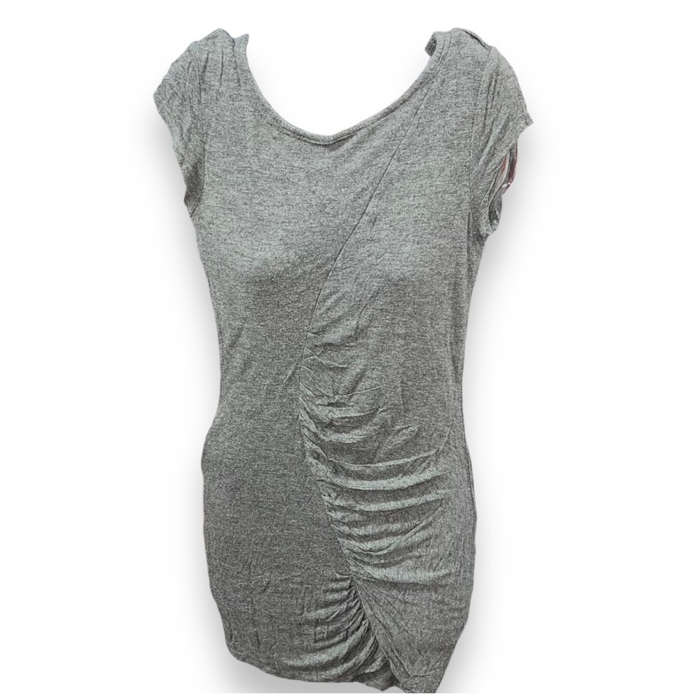 Dynamite Gray Ruched Bodycon T Shirt Mini Dress Women’s Size Small